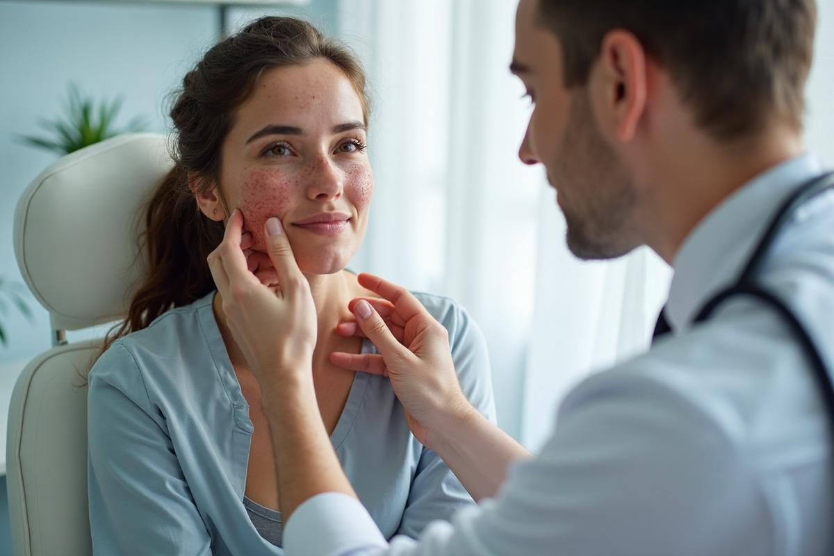 Dermatologist treating eczema patient at Paradise Medical Center